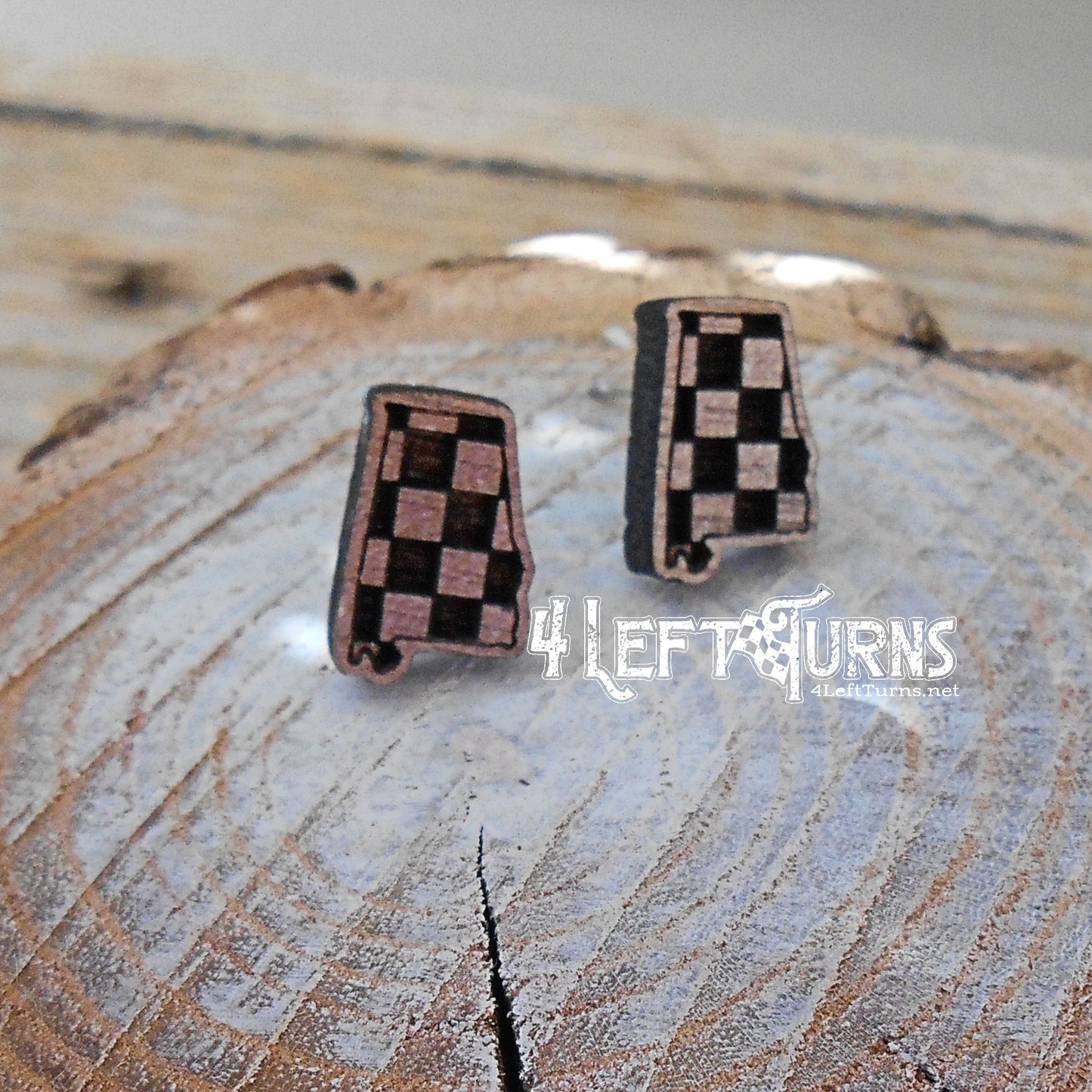 Checkered State Pierced Post Earrings