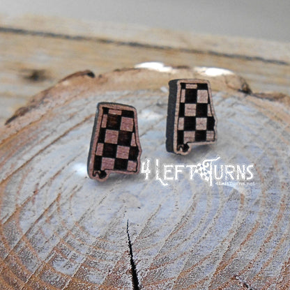 Checkered State Pierced Post Earrings