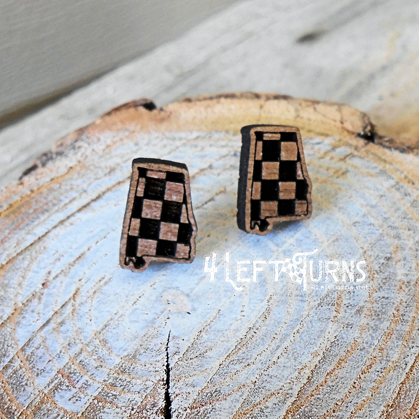 Checkered State Pierced Post Earrings