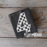 Checkered Alphabet and Number Wood Block Signs
