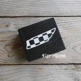 Checkered State Wood Block Signs