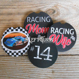 Custom Number Racing Themed Car Coasters