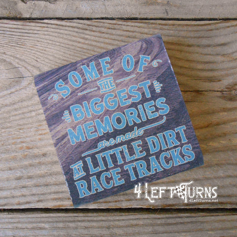 Full Color Printed Little Dirt Tracks Mini Wood Sign