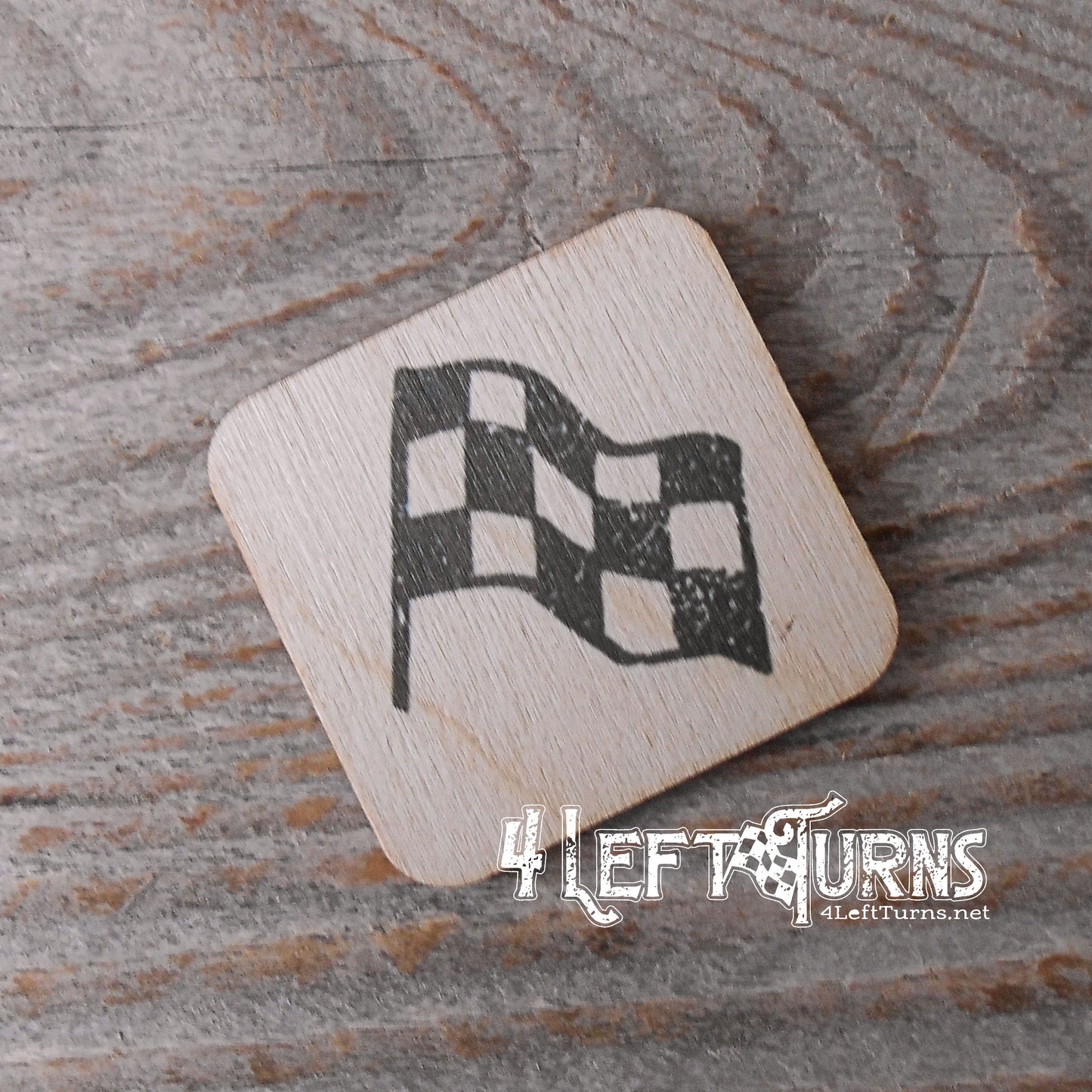 Racing Themed Wooden Magnets
