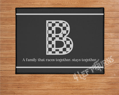 Custom Personalized Racing Welcome Mat