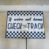 If we're not home check the track welcome mat.