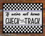 If we're not home check the track welcome mat.