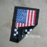 Racing garden flag. American flag checkered flag.