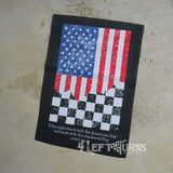 Racing garden flag. American checkered flag.
