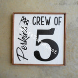 Crew of Personalized Wood Sign