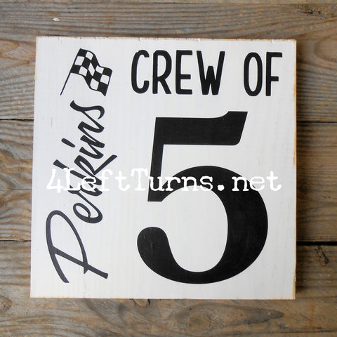 Crew of Personalized Wood Sign