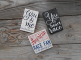 You Me and the Race Car Tiny Wood Sign