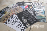 Racing garden flags collection.