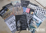 4 Left Turns Racing Garden Flags