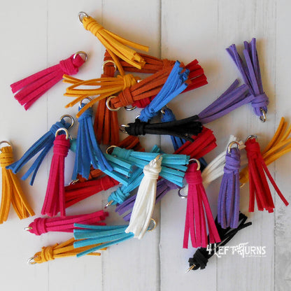 RTS Tassel Earrings with Checkered Flag Charms