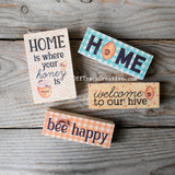Full Color Home is Where Your Honey is Mini Wood Sign