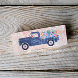 Full Color Seasonal Truck Mini Wood Sign