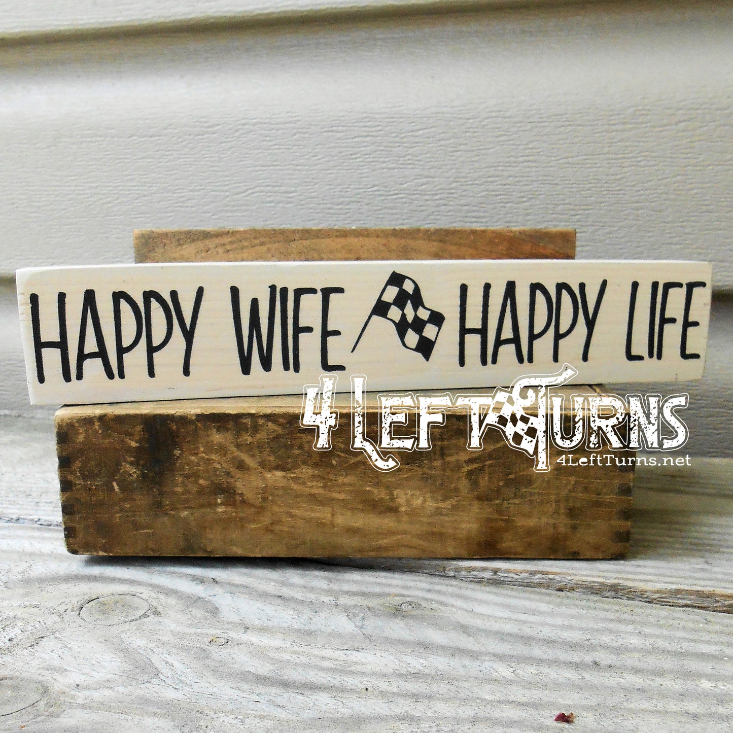 Tiny Wood Block Racing Signs