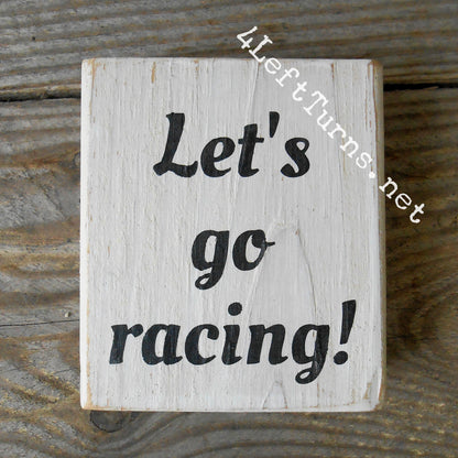 Race Car Silhouette Checkered Flag Checkered Heart Paw Print Wood Block Signs