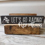 Tiny Wood Block Racing Signs