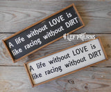 A Life Without Love Mini Wood Sign