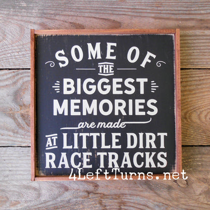 Little Dirt Tracks Painted Wood Sign
