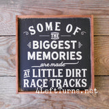Little Dirt Tracks Painted Wood Sign