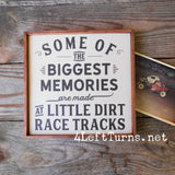 Little Dirt Tracks Painted Wood Sign