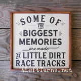 Little Dirt Tracks Painted Wood Sign