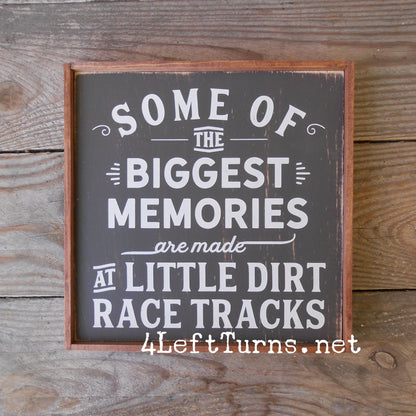 Little Dirt Tracks Painted Wood Sign