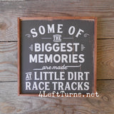 Little Dirt Tracks Painted Wood Sign