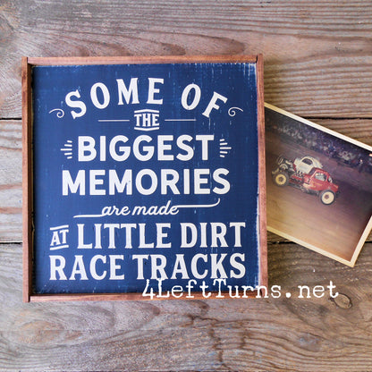 Little Dirt Tracks Painted Wood Sign