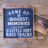 Little Dirt Tracks Painted Wood Sign