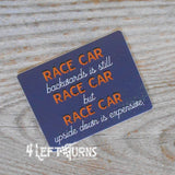 Race Car palindrome sticker.