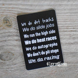 We run the high side racing sticker.