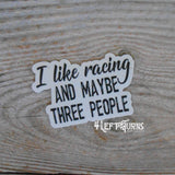4 Left Turns Racing Stickers for Phones Tablets Laptops Water Bottles