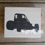 Race Car Silhouette Checkered Flag Checkered Heart Paw Print Wood Block Signs