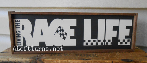 Living the Race Life Mini Wood Sign