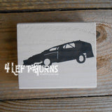 Race Car Silhouette Checkered Flag Checkered Heart Paw Print Wood Block Signs