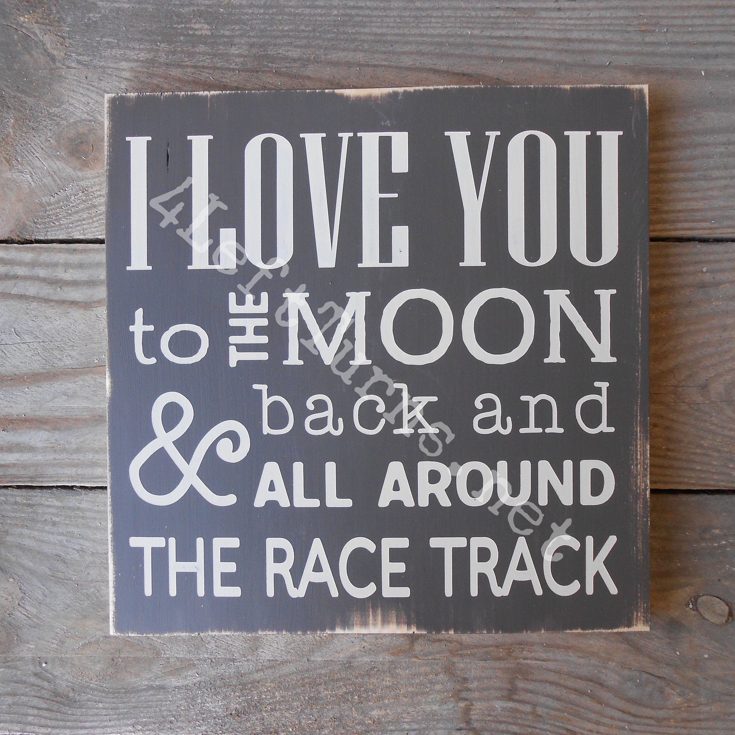 I Love You to the Moon and Back Wood Sign