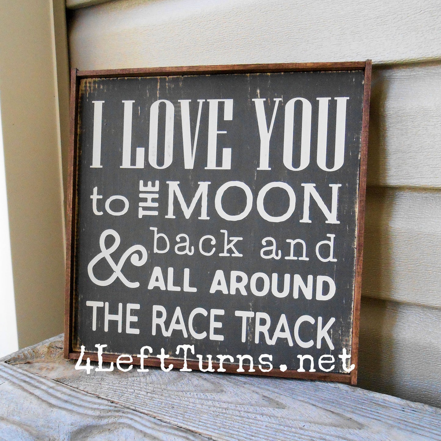 I Love You to the Moon and Back Wood Sign