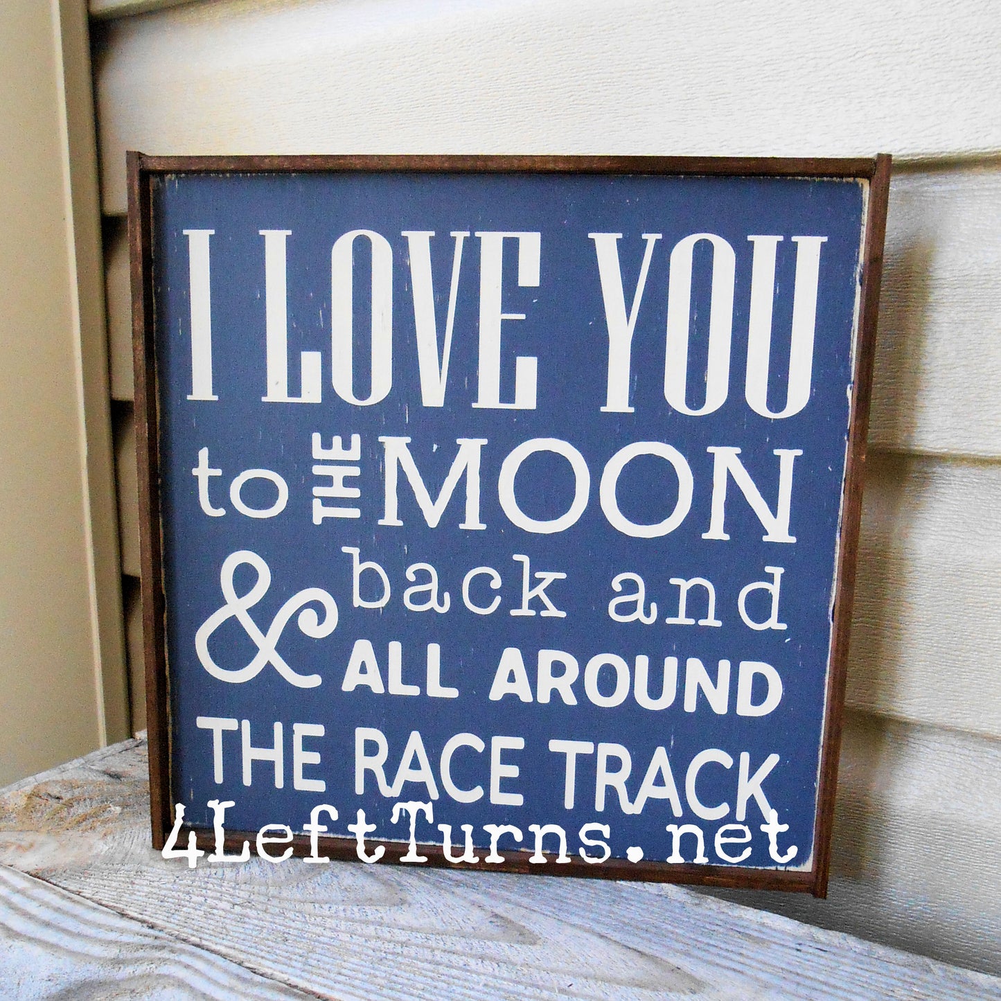I Love You to the Moon and Back Wood Sign