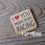 Racing Themed Wooden Magnets