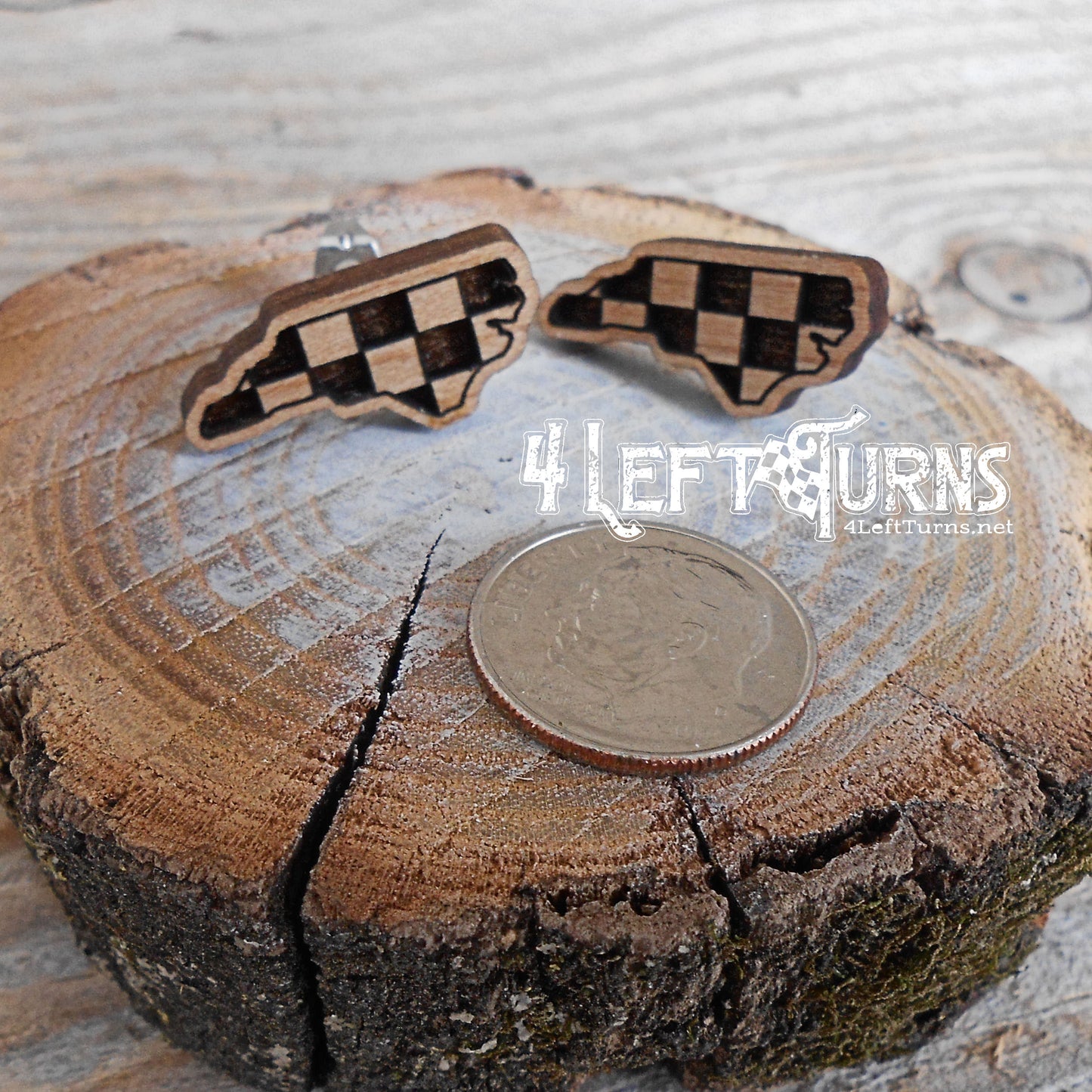 Checkered State Pierced Post Earrings