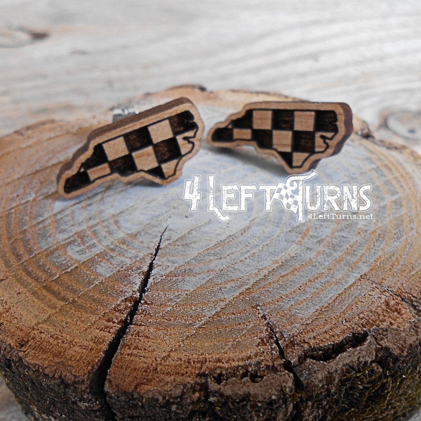 Checkered State Pierced Post Earrings