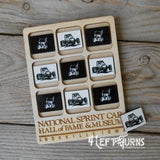 Wooden Custom Race Team Racing Racing Themed Tic Tac Toe Game