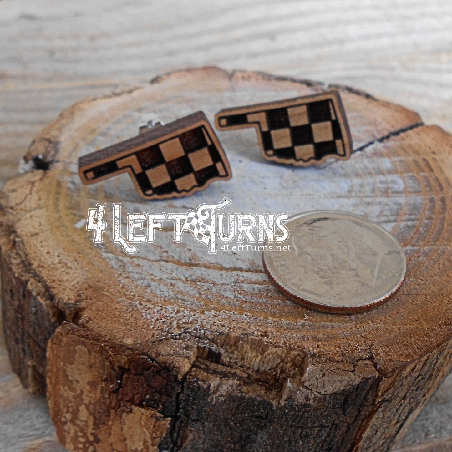 Checkered State Pierced Post Earrings