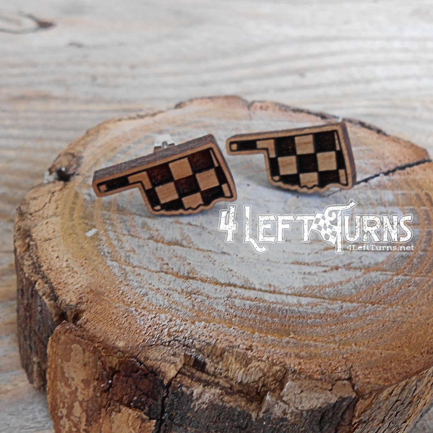 Checkered State Pierced Post Earrings