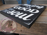 Racing is Good for the Soul Hand Painted Wood Sign - Wood Sign - 4 Left Turns - 4