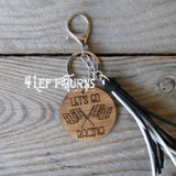 Individual Engraved Charms for our Silicone Bead Wristlet Bracelets Key Rings